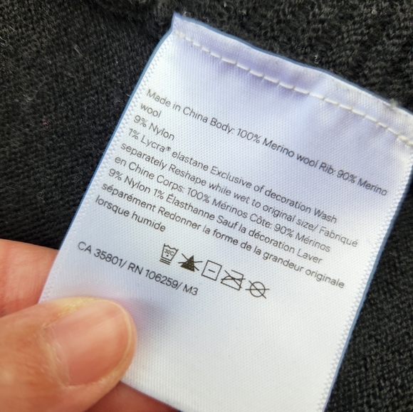 Lululemon Sit In Lotus Wrap II Merino Wool Cardigan Black Size 4 - Picture 5 of 10